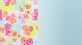 festival floral multi/aquamarine
