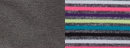 heathered coal/ neon pink super star stripe