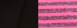 black/half micro macro stripe zing pink