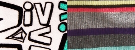 multi viva ivivva print/ multi yo baby stripe